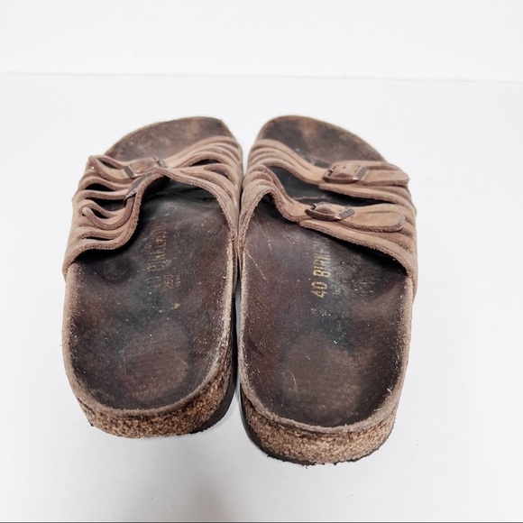 Birkenstock Granada Soft Footbed Slide On Sandal Size 40 9 Women’s Tan Leather - Picture 6 of 6